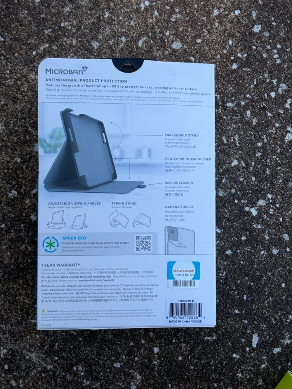 speck Balance Folio Tablet Case - Black. NEW